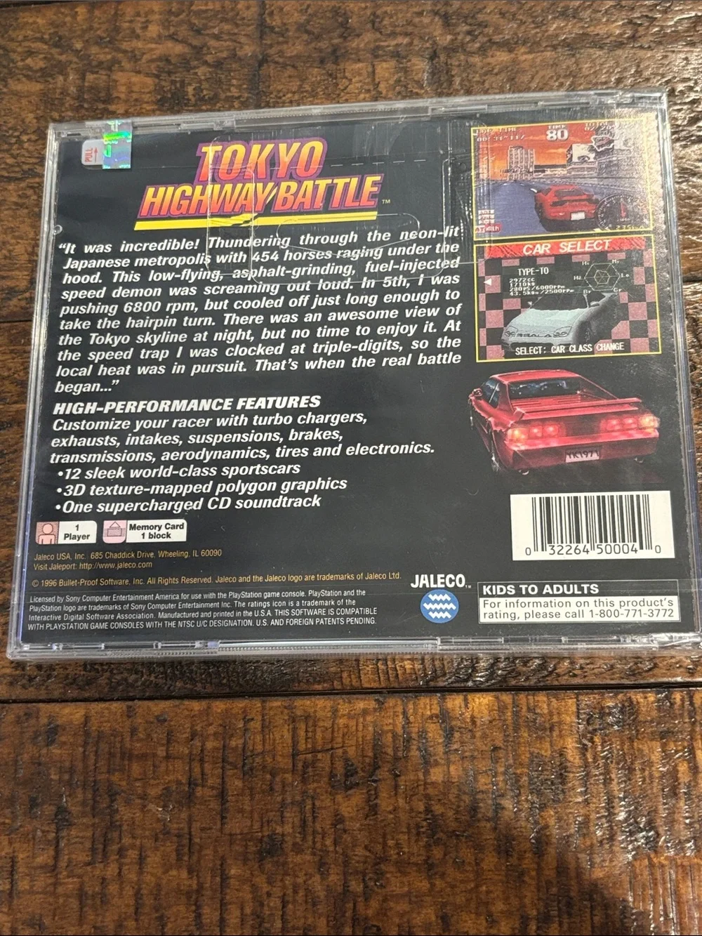 Tokyo Highway Battle (Sony PlayStation 1, 1996, Complete) Sealed